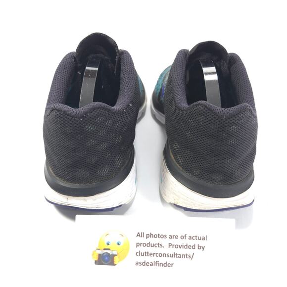 Nike FS Lite Run 3 Athletic Lace Up Shoe Womens Size 8 844670-001 Black Green - Picture 3 of 9